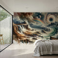 Tempest's Dance in an Abstract Whirl Mural Wallpaper - room preview 05