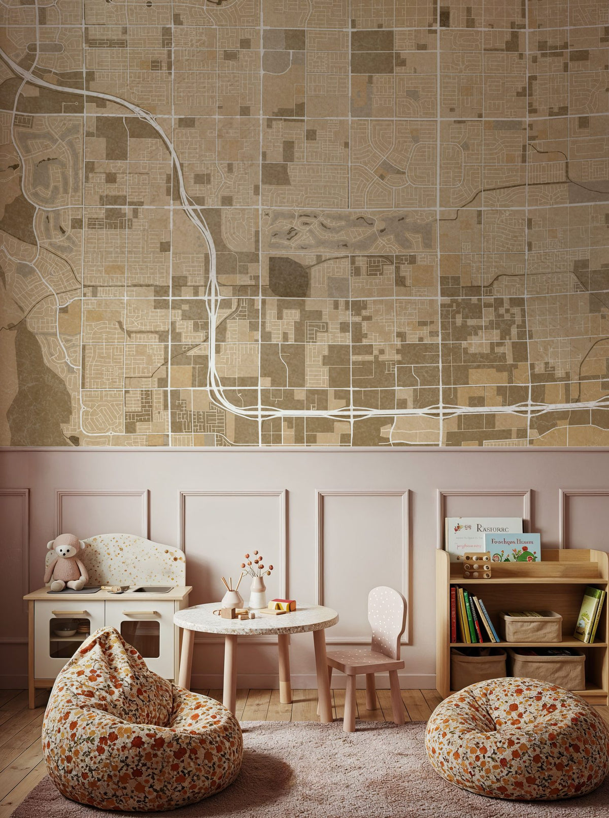 Spring Valley Ochre Mural Wallpaper - room preview 05