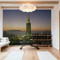 City Spire Sunset Mural Wallpaper - room preview 05