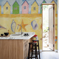 Beach Huts Mural Wallpaper - room preview 05