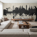 Glasgow Scotland Skyline Concrete Mural Wallpaper - room preview 05