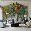Flower Cloud Mural Wallpaper - room preview 05
