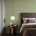 Macrame Lines Green Mural Wallpaper - room preview 05