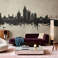 Mobile Alabama Skyline Concrete Mural Wallpaper - room preview 05
