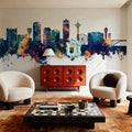 Niagara Falls Skyline Blue & Bronze Mural Wallpaper - room preview 05