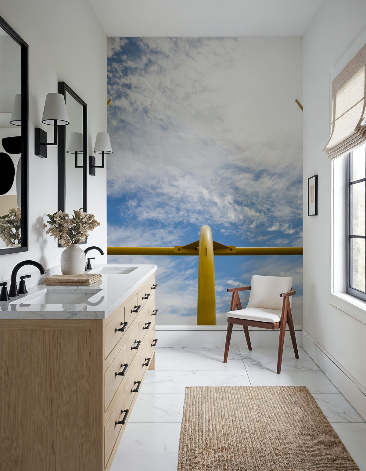 Field Goal Mural Wallpaper - room preview 05