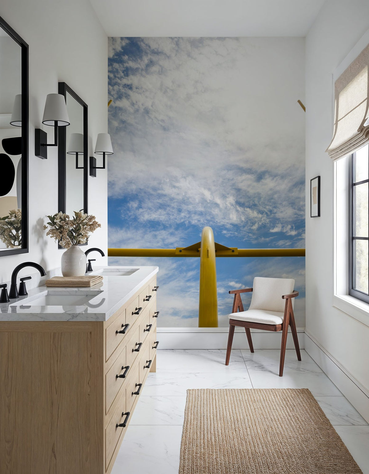 Field Goal Mural Wallpaper - room preview 06