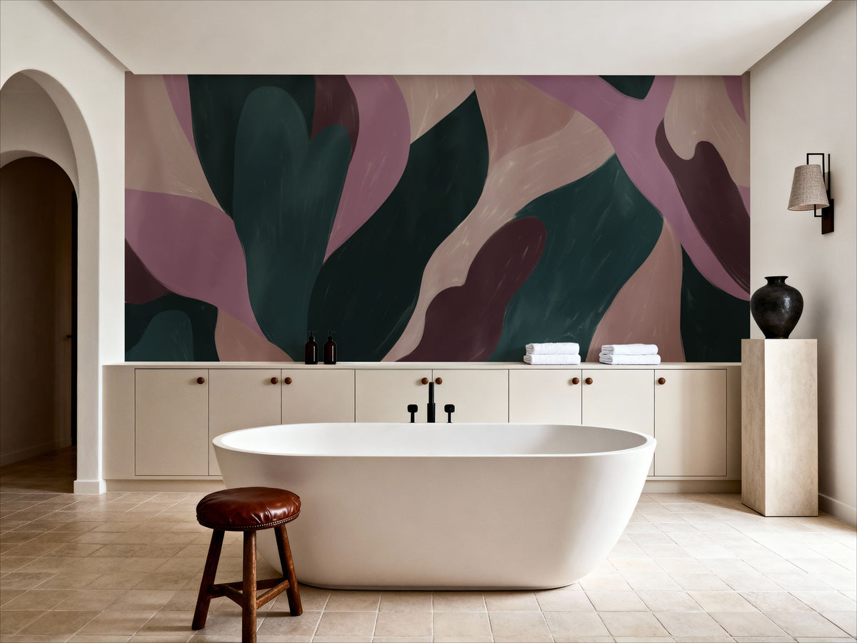 Dynamic Fields, Pink Mural Wallpaper - room preview 05