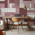 Spectrum Blocks, Rose Mural Wallpaper - room preview 05
