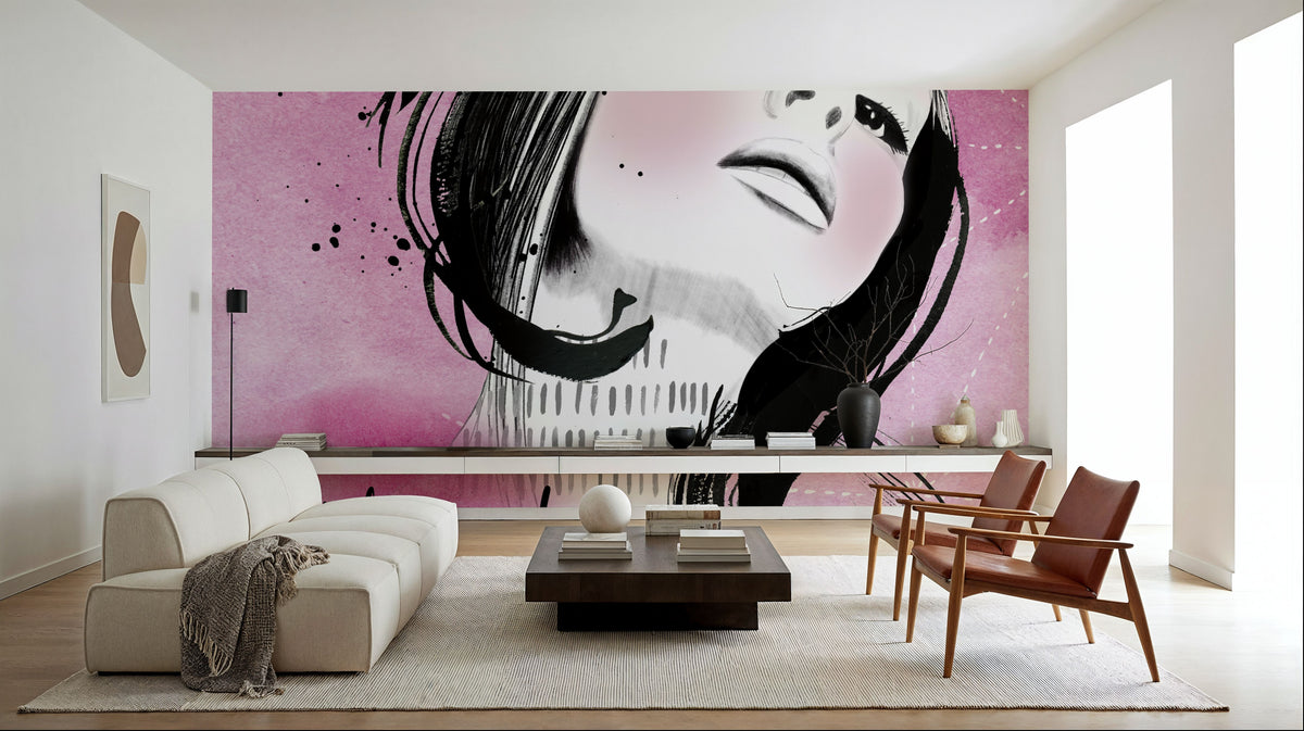 Moon Girl I Mural Wallpaper - room preview 05