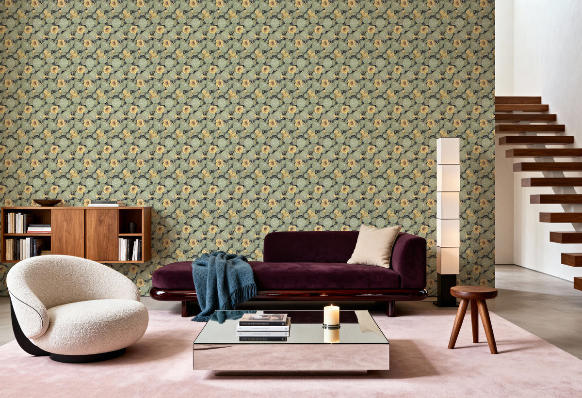 Nasturtium Verdure, Citrus Mural Wallpaper - room preview 05