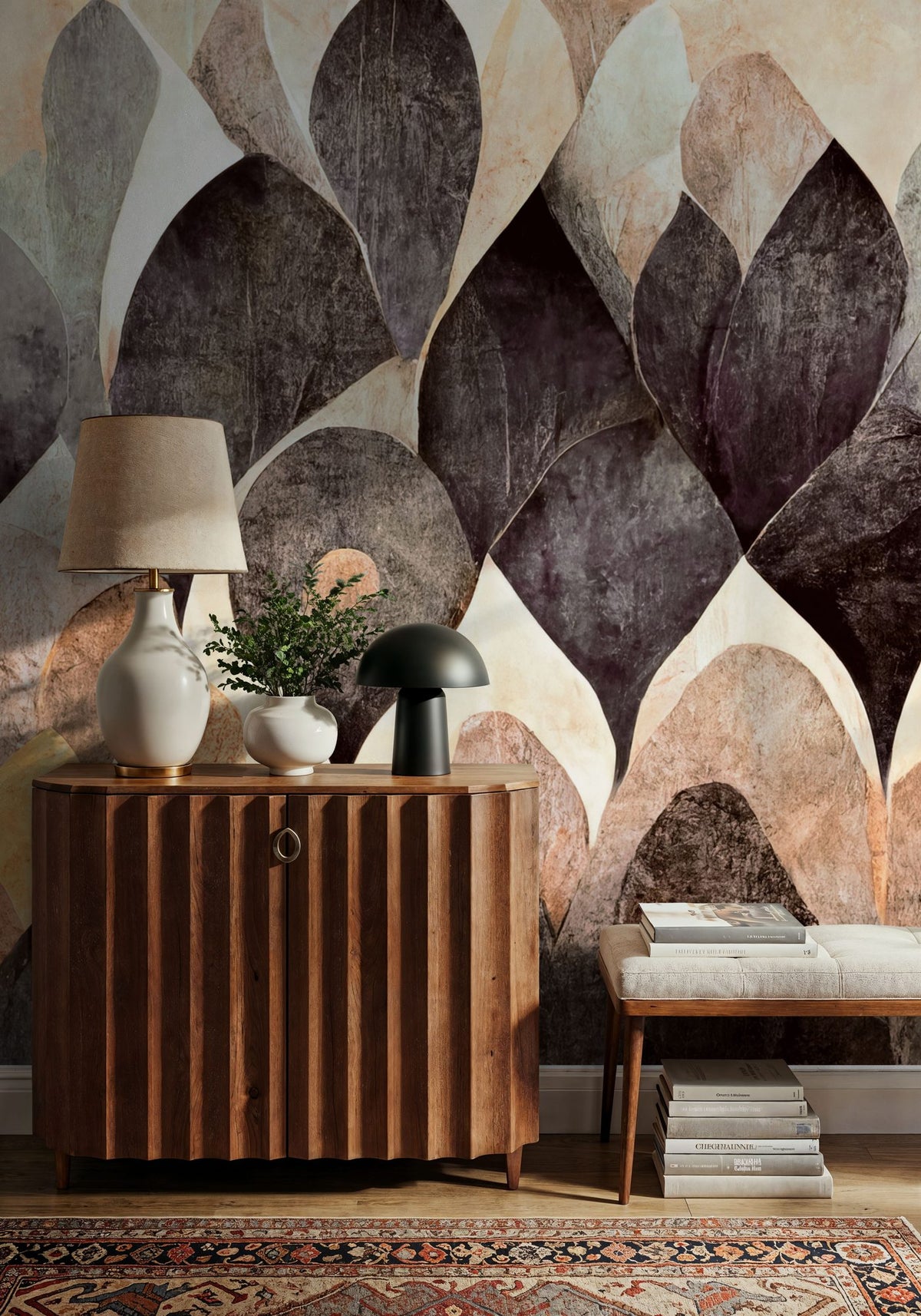 Dry Leaves, Earth Mural Wallpaper - room preview 05