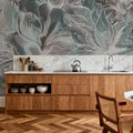 Seeing Through Leaves Green Mural Wallpaper - room preview 05