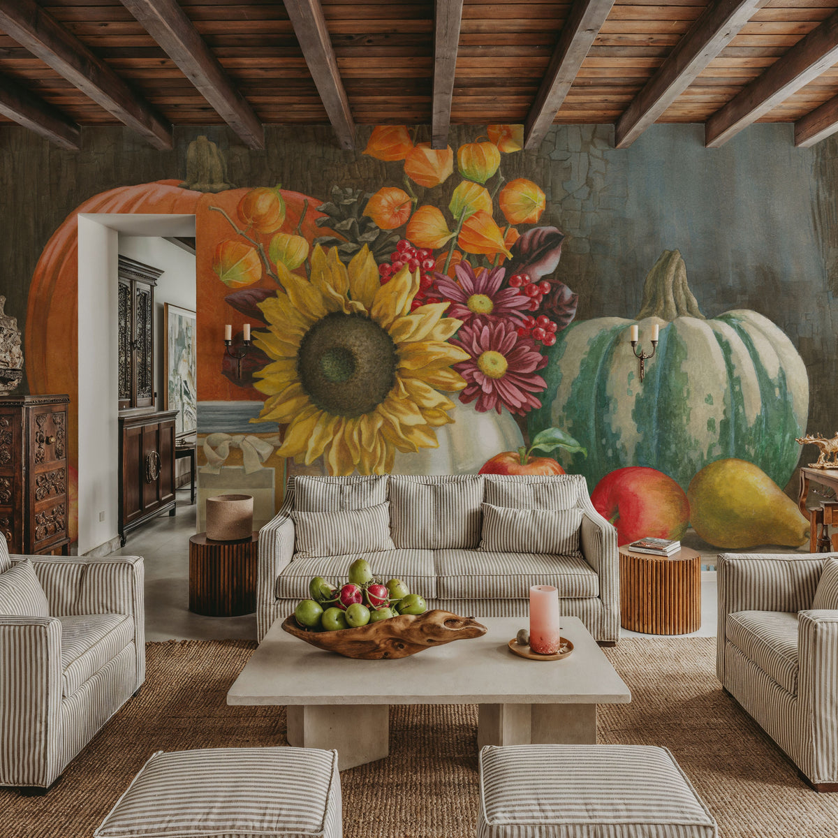 Harvest Bench Mural Wallpaper - room preview 05