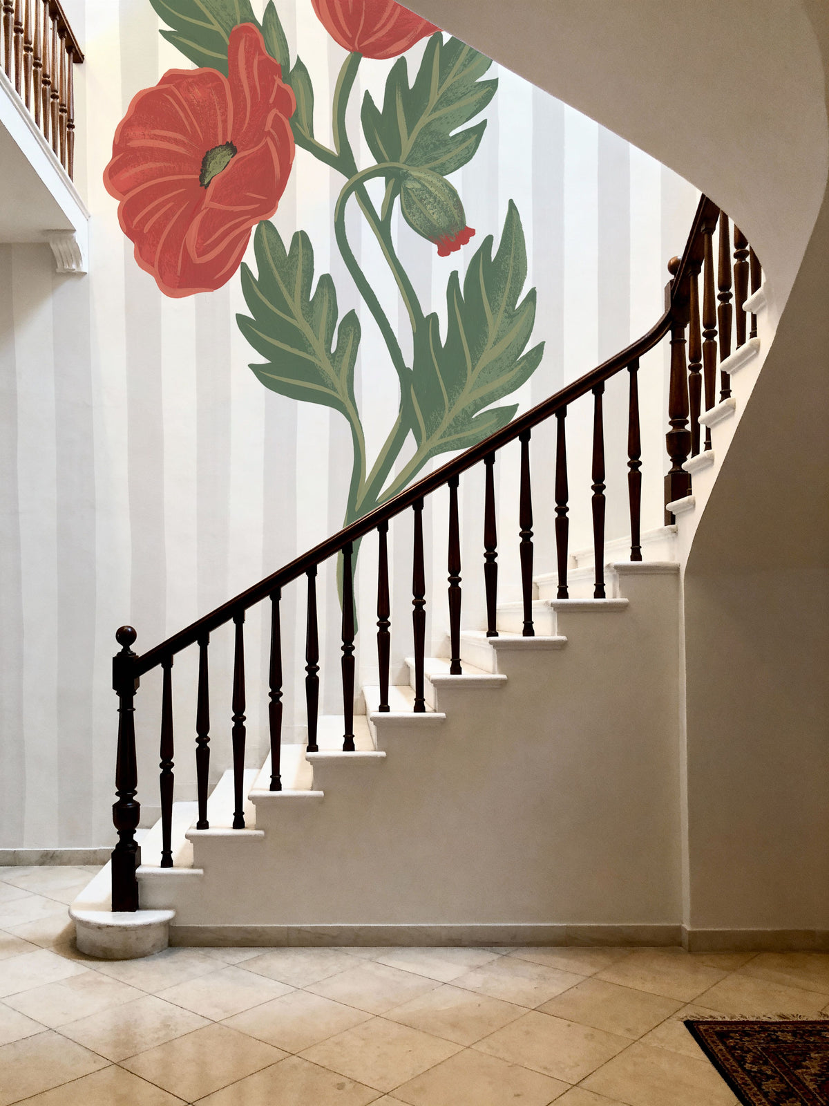 Winter Spirit Poppy Mural Wallpaper - room preview 05