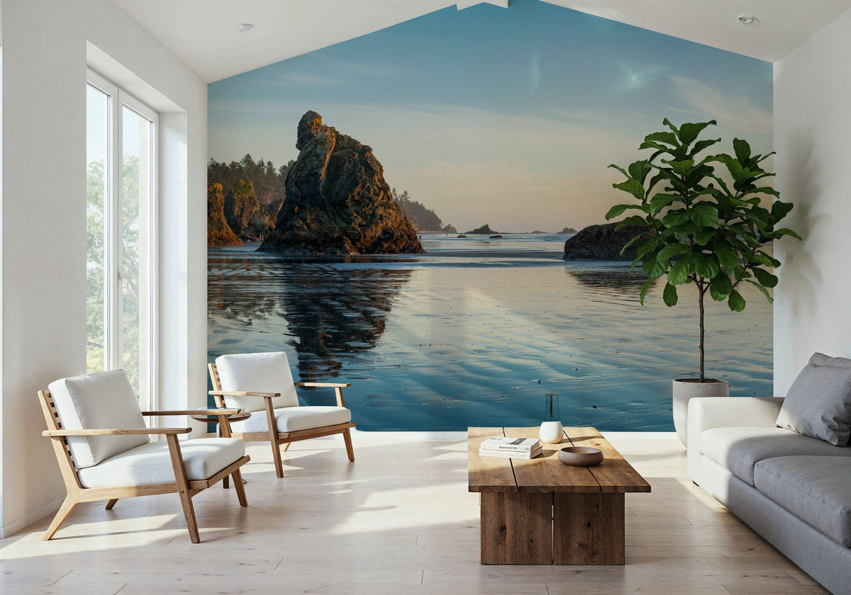 Ruby Beach Mural Wallpaper - Neutral Tone - room preview 05