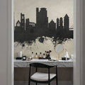 Swansea Wales Skyline Concrete Mural Wallpaper - room preview 05