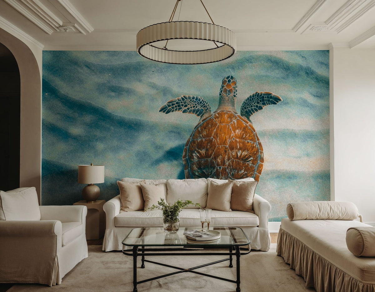 Sandbar Sea Turtle I Mural Wallpaper - room preview 05