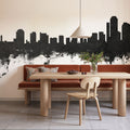 Wilmington Delaware Skyline Black & White Mural Wallpaper - room preview 05