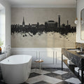 Stratford-upon-Avon England Skyline Concrete Mural Wallpaper - room preview 05