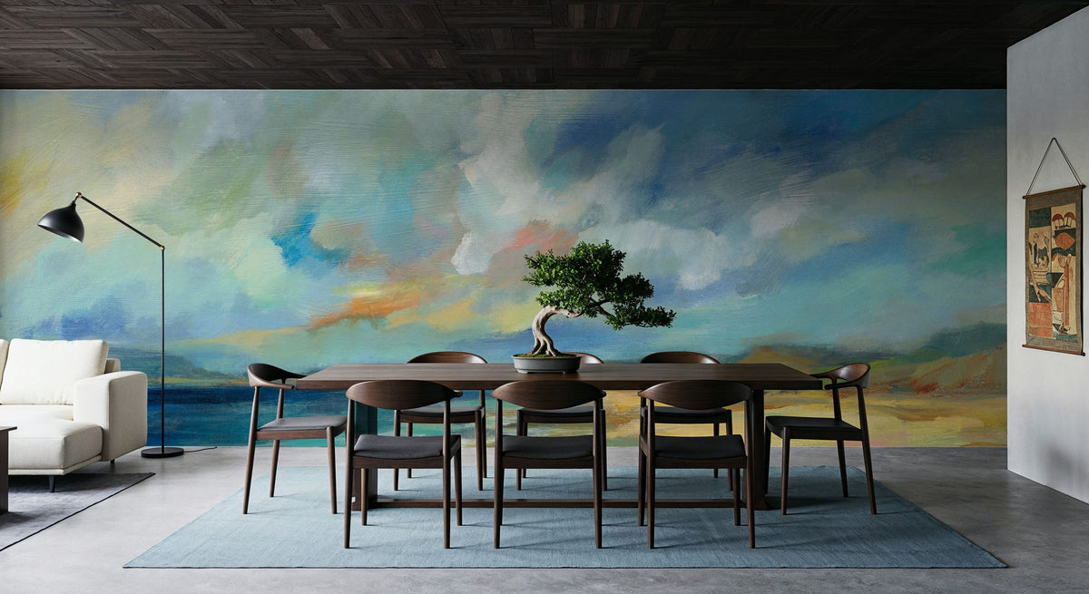 Sunny Clouds Mural Wallpaper - room preview 05
