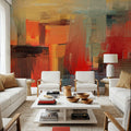 Sense of the City, Yellow and Orange Mural Wallpaper - room preview 05