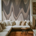 Abstract Paints, Mocha Mural Wallpaper - room preview 05