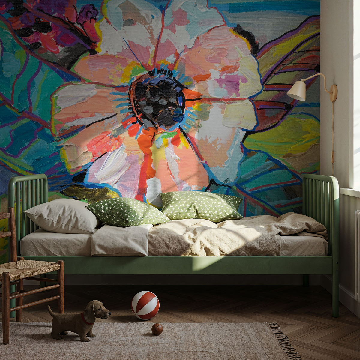 Island Flowers Mural Wallpaper - room preview 05