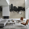 Tucson Arizona Skyline Concrete Mural Wallpaper - room preview 05