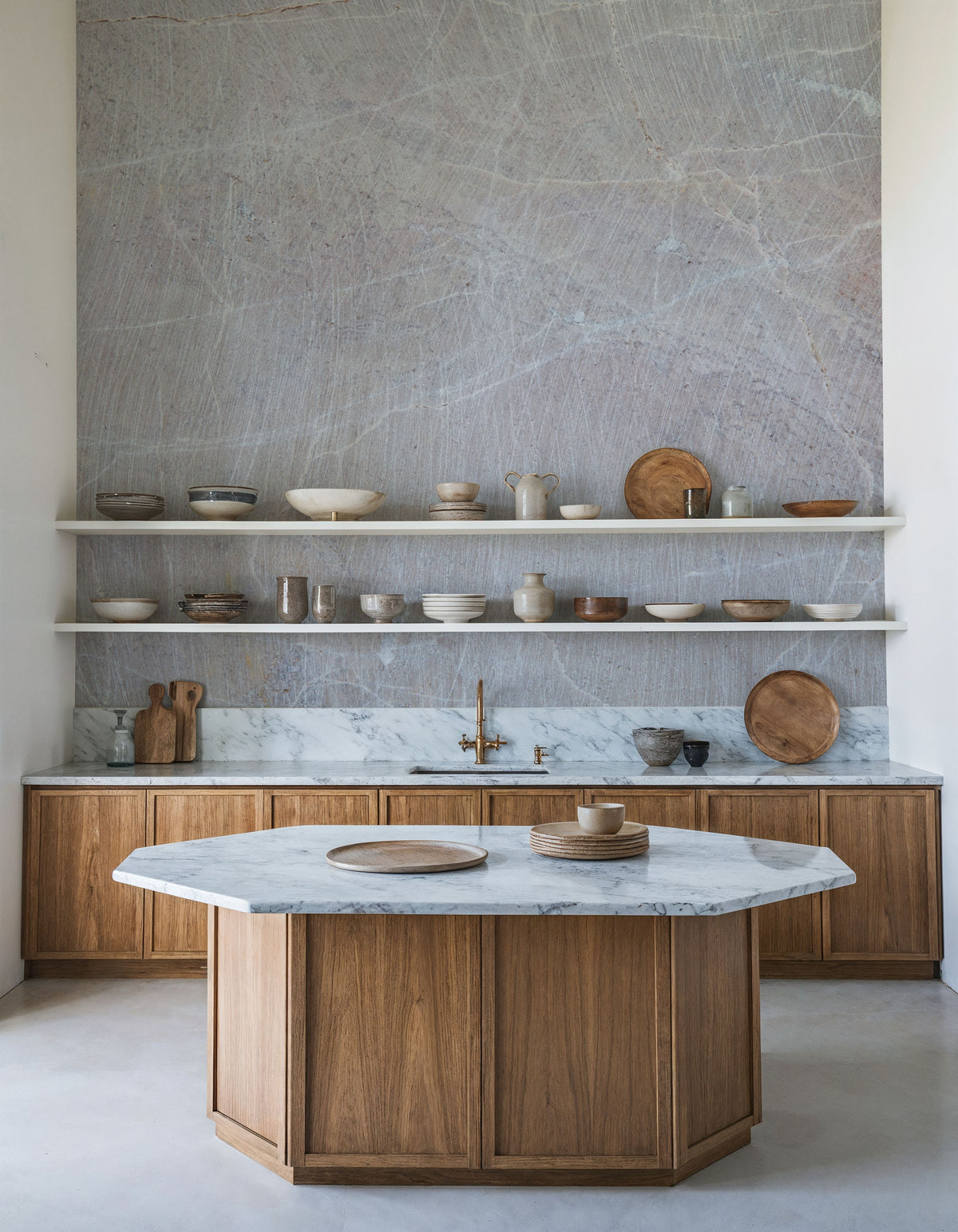 Scratched Stone Mural Wallpaper - room preview 05