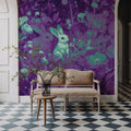 Rabbits Purple Mural Wallpaper - room preview 05