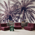 Pink Palms Horizontal Mural Wallpaper - room preview 05