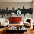 Madison Wisconsin Skyline Concrete Mural Wallpaper - room preview 05