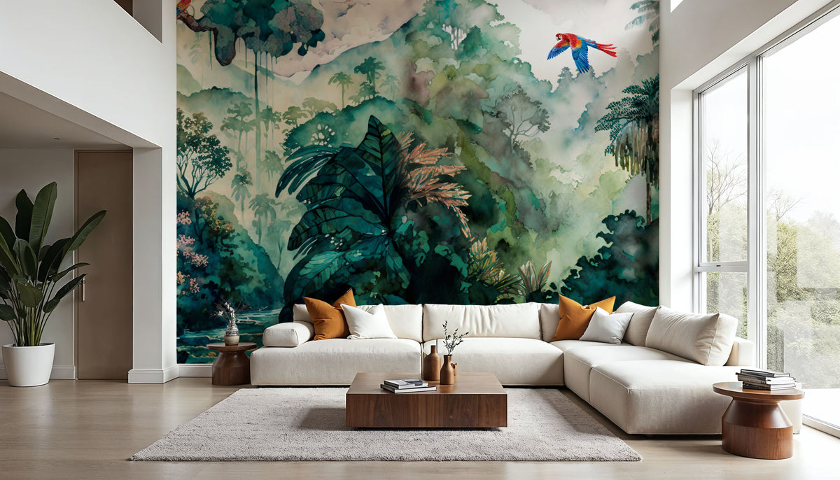 Parrot Grove Mural Wallpaper - room preview 05
