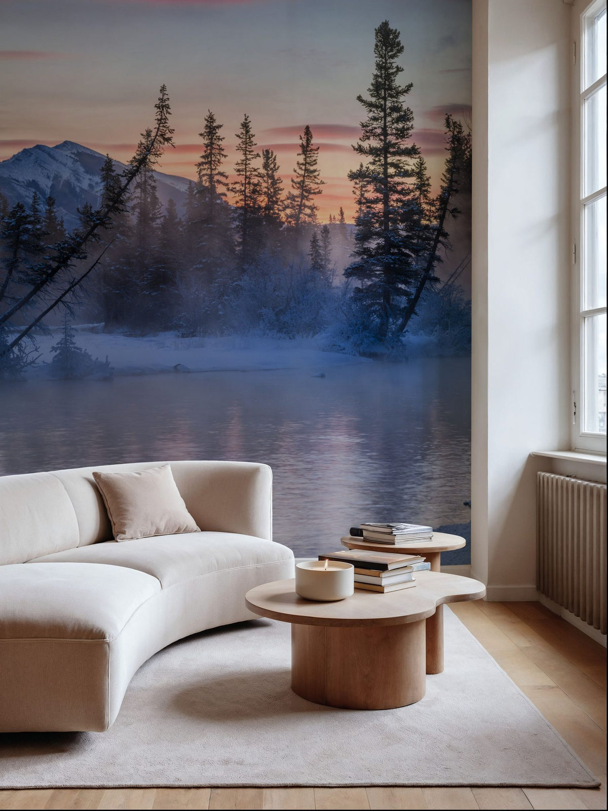 Policemans Creek and Pigeon Mountain Blue Mural Wallpaper - room preview 05