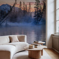 Policemans Creek and Pigeon Mountain Blue Mural Wallpaper - room preview 05