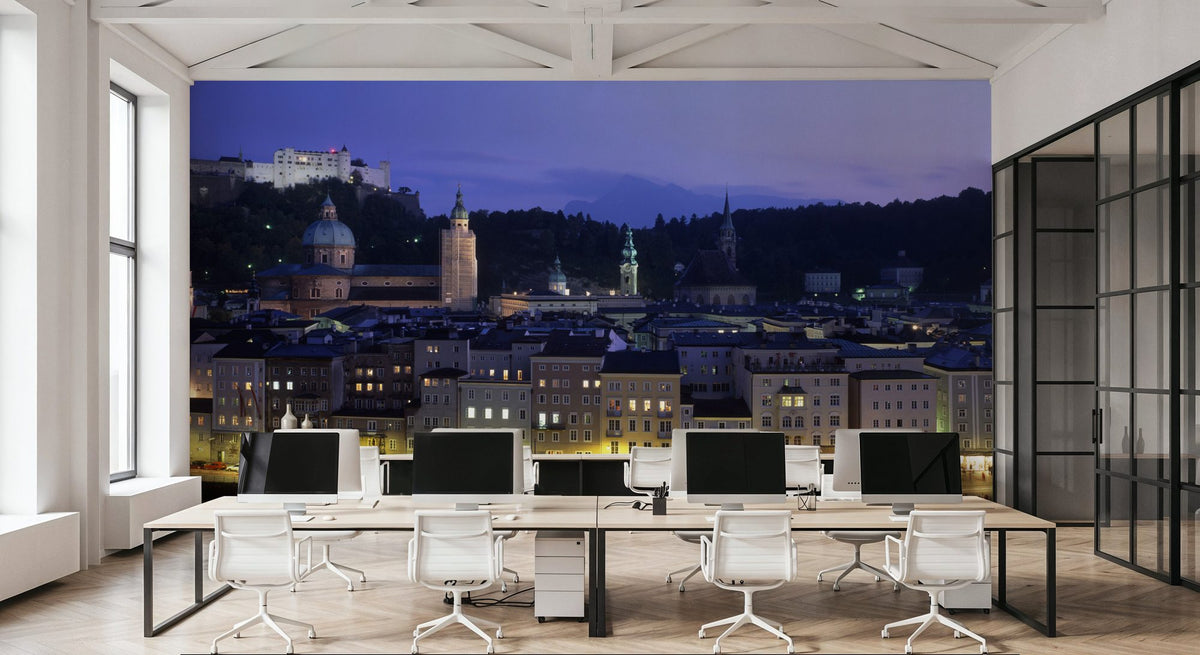 Historic Twilight Citadel Mural Wallpaper - room preview 05