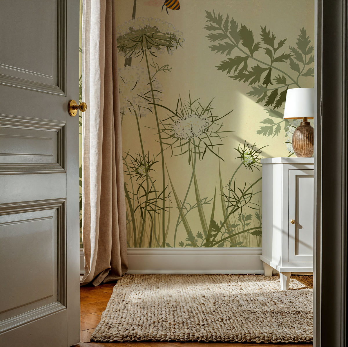 Queen Annes, Lemon Mural Wallpaper - room preview 05