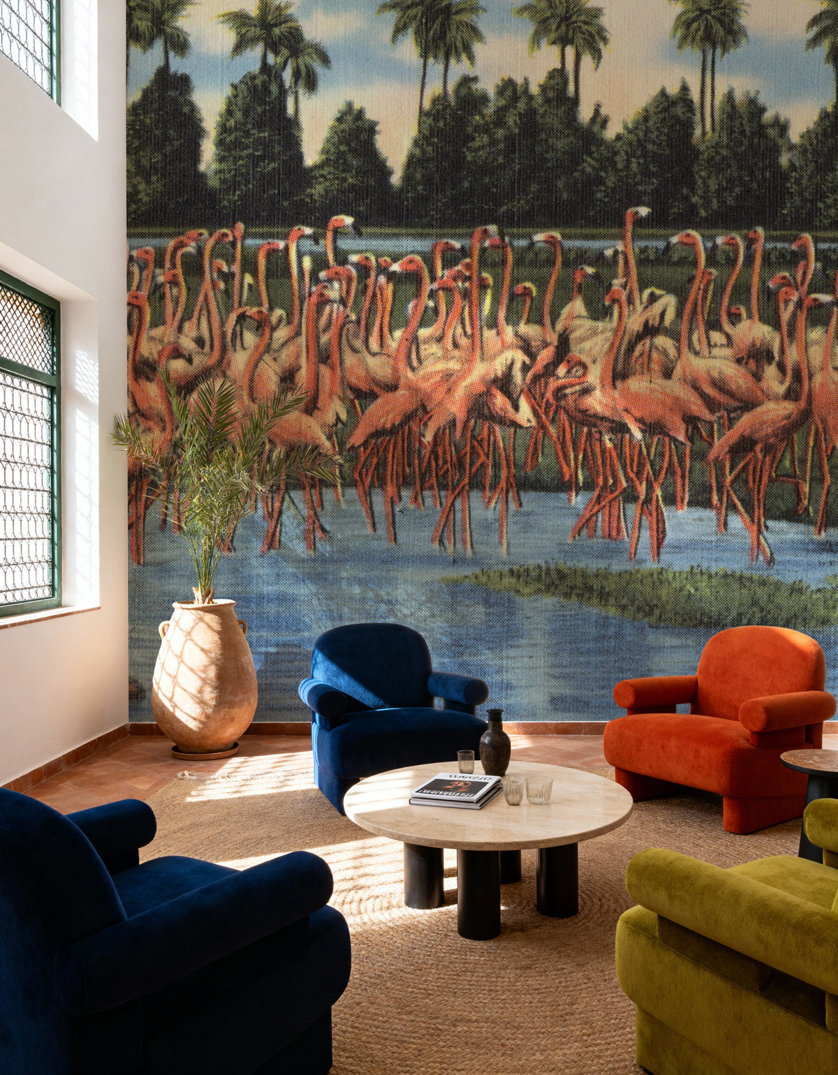 Flamingos Mural Wallpaper - room preview 05