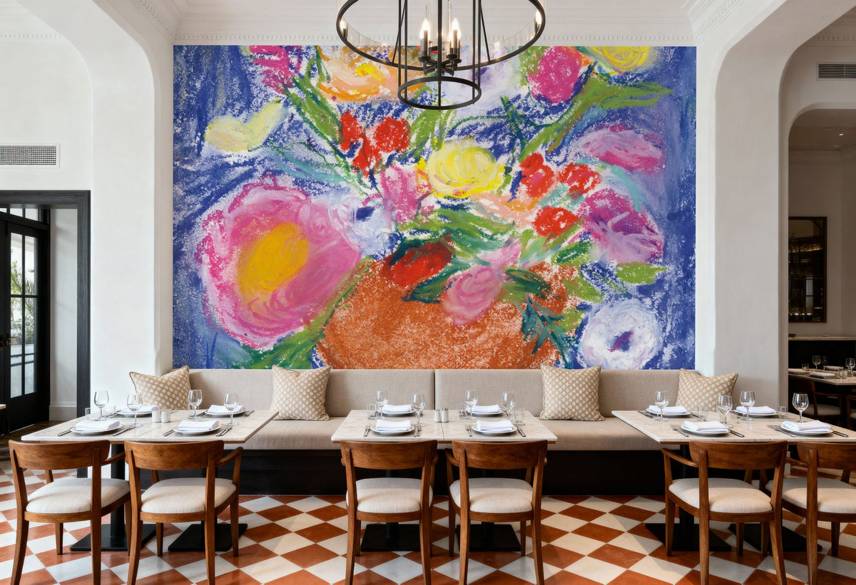 Gathering of Flowers Mural Wallpaper - room preview 05