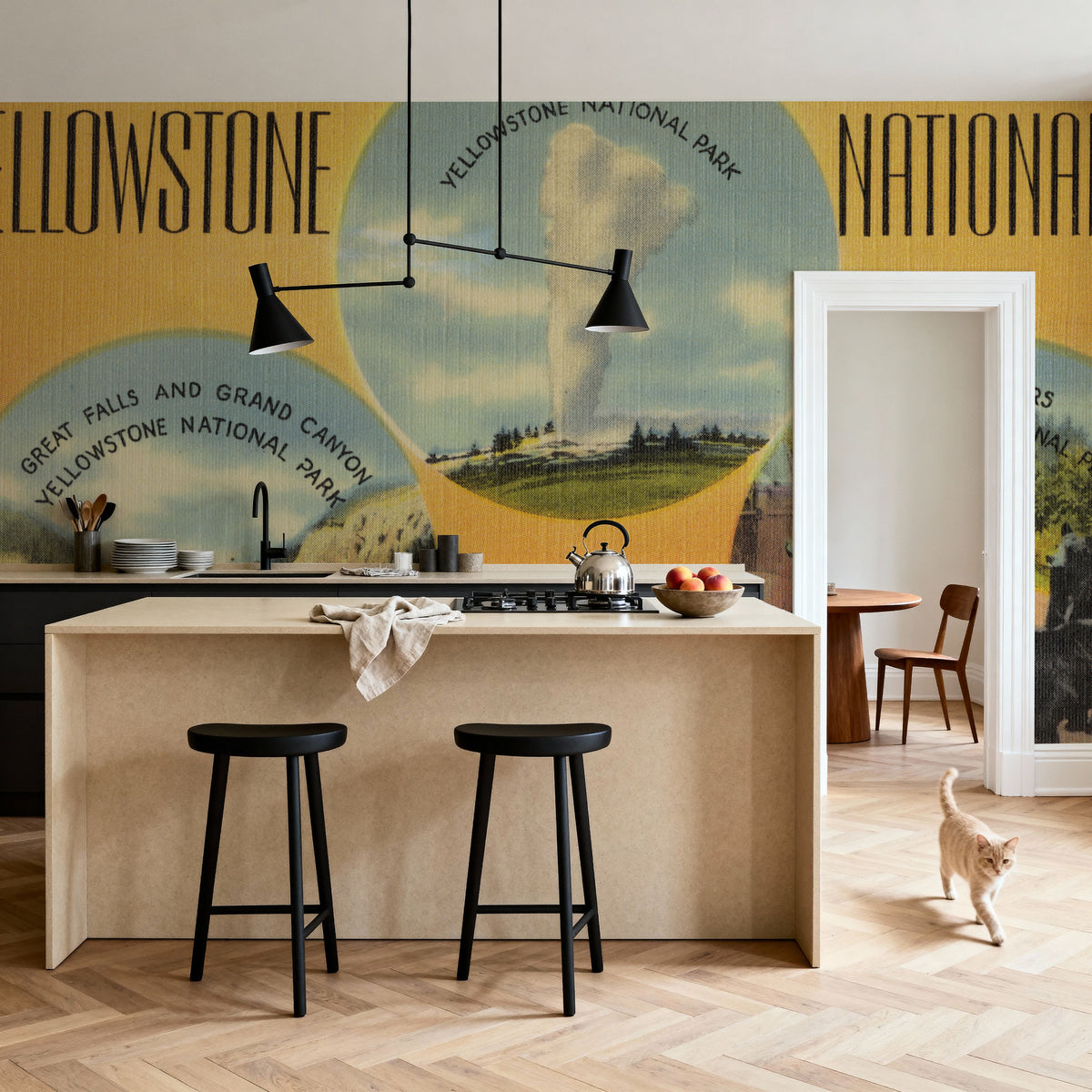 Greetings From Yellowstone Mural Wallpaper - room preview 05