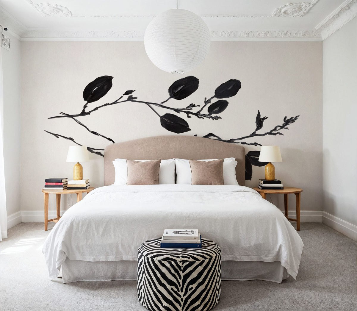 Shadow Leaves I Mural Wallpaper - room preview 05