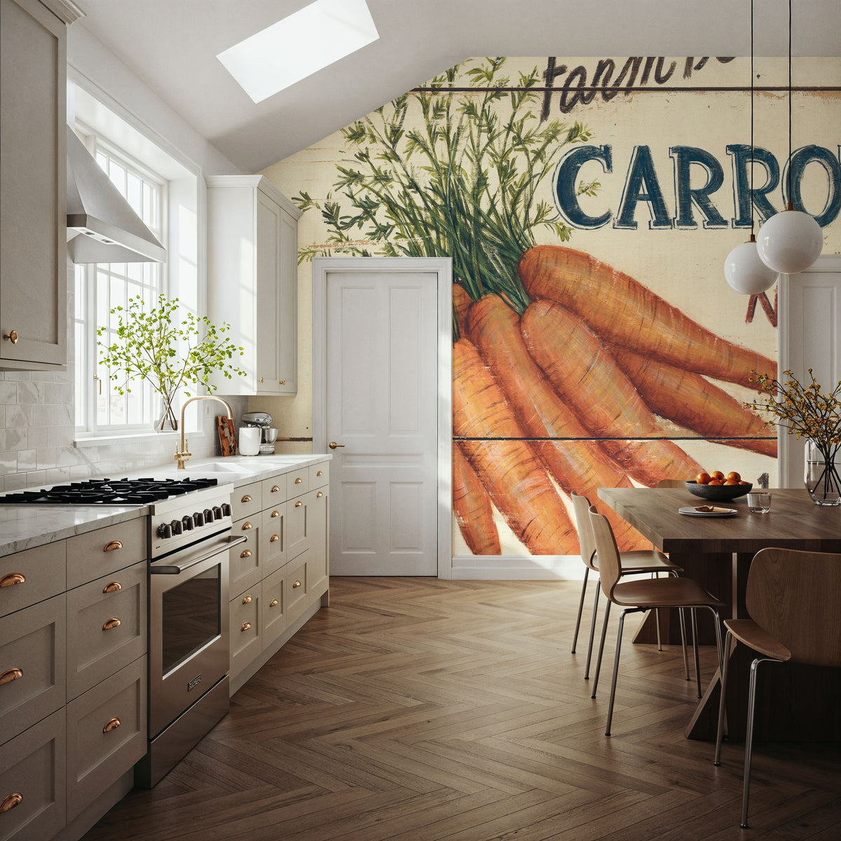 Farm Fresh Carrots Mural Wallpaper - room preview 05