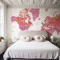 World Map Cities - Tatiana Mural Wallpaper - room preview 05
