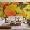 Red and Olive Celebration Mural Wallpaper - room preview 05