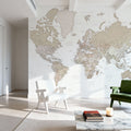 World Map Cities - Louie Mural Wallpaper - room preview 05