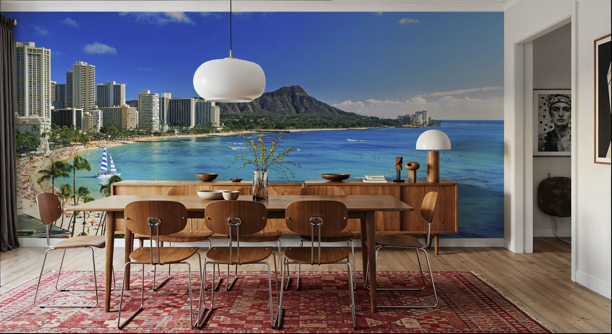 Riviera Skyline Mural Wallpaper - room preview 05