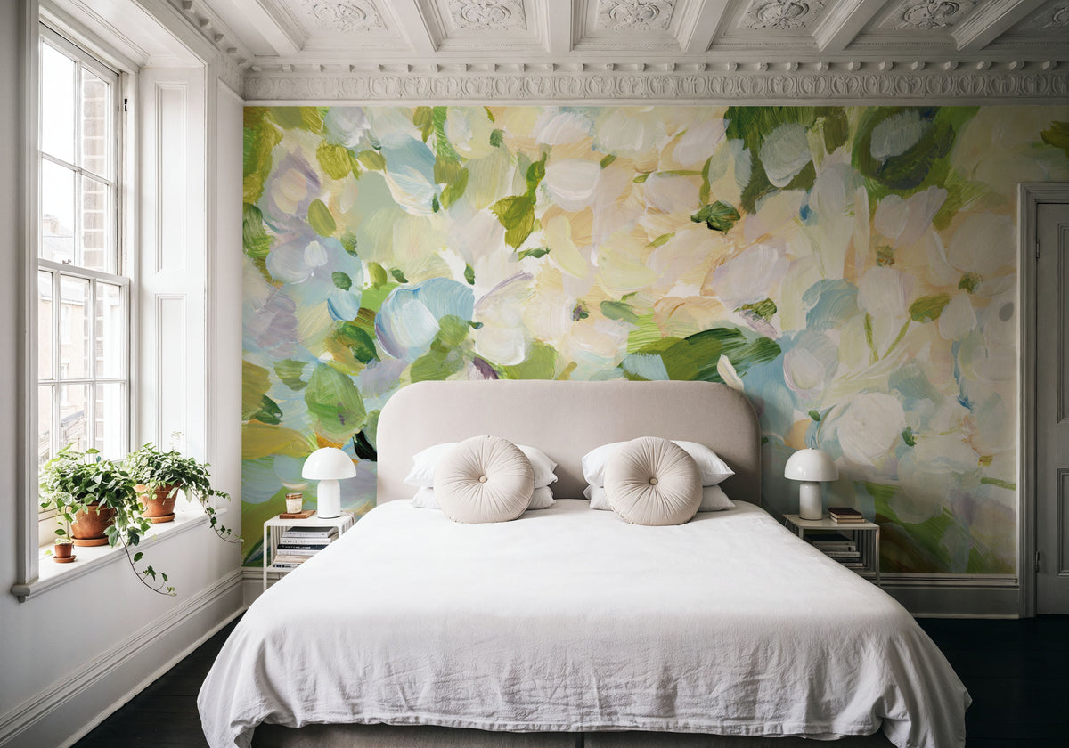 Hydrangea Joy Mural Wallpaper - room preview 05