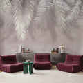 Palms Above, Dusty Pink Mural Wallpaper - room preview 05