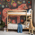 Zebra of the Jungle Mural Wallpaper - room preview 05